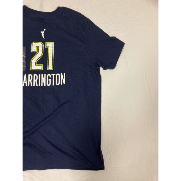 Dallas Wings #21 DiJonai Carrington Nike Explorer Edition T-Shirt Navy Blue - XL - Picture 5 of 10